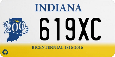 IN license plate 619XC