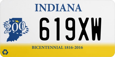 IN license plate 619XW