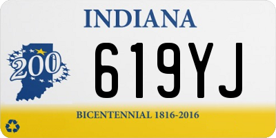 IN license plate 619YJ