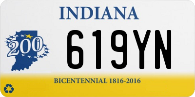 IN license plate 619YN