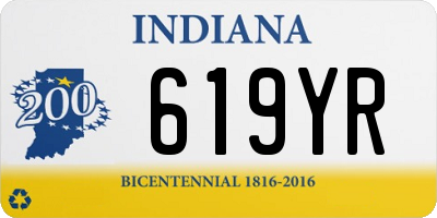 IN license plate 619YR