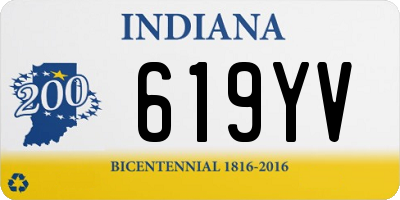 IN license plate 619YV