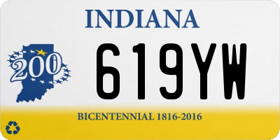 IN license plate 619YW