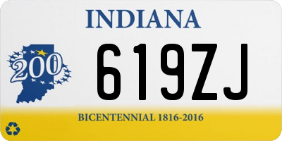 IN license plate 619ZJ