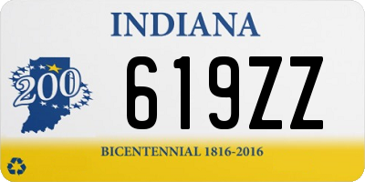 IN license plate 619ZZ