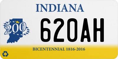 IN license plate 620AH