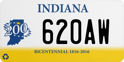 IN license plate 620AW