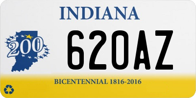 IN license plate 620AZ