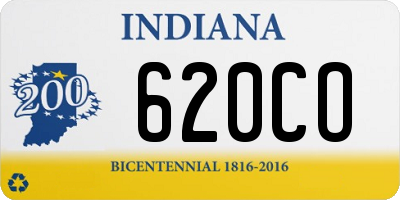 IN license plate 620CO