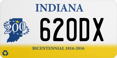 IN license plate 620DX