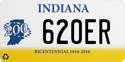 IN license plate 620ER