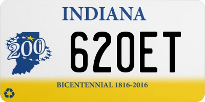 IN license plate 620ET