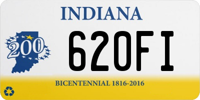 IN license plate 620FI