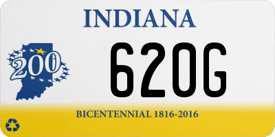 IN license plate 620G