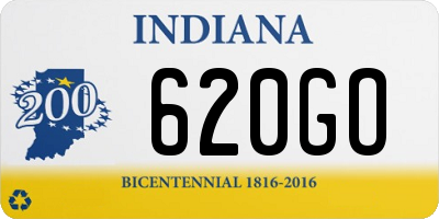 IN license plate 620GO