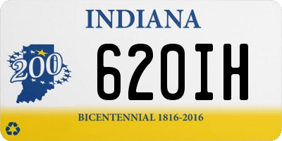 IN license plate 620IH