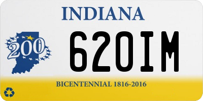 IN license plate 620IM