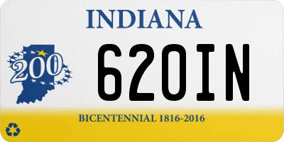 IN license plate 620IN