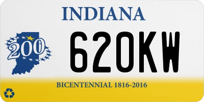 IN license plate 620KW