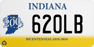 IN license plate 620LB