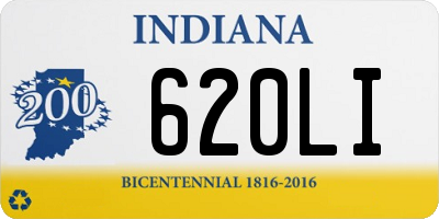 IN license plate 620LI