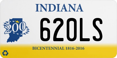 IN license plate 620LS