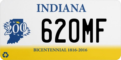 IN license plate 620MF