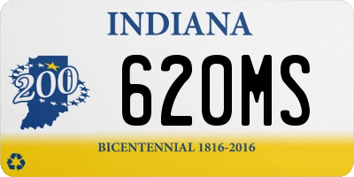 IN license plate 620MS