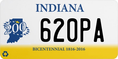 IN license plate 620PA