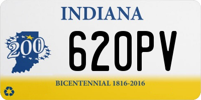 IN license plate 620PV