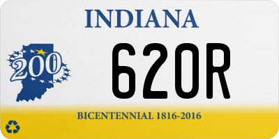 IN license plate 620R