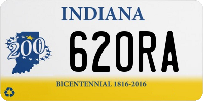 IN license plate 620RA