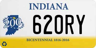 IN license plate 620RY