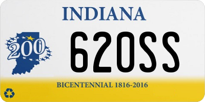 IN license plate 620SS