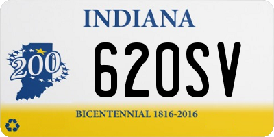 IN license plate 620SV