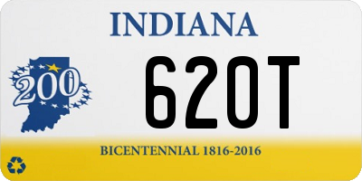 IN license plate 620T