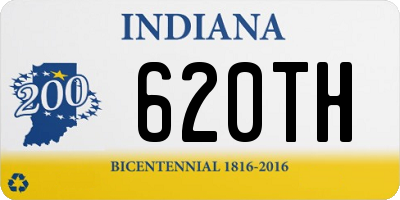 IN license plate 620TH