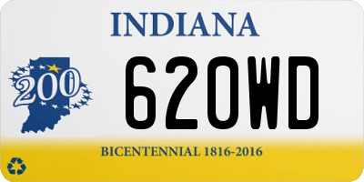 IN license plate 620WD