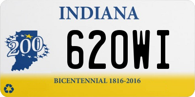 IN license plate 620WI