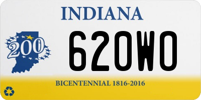 IN license plate 620WO