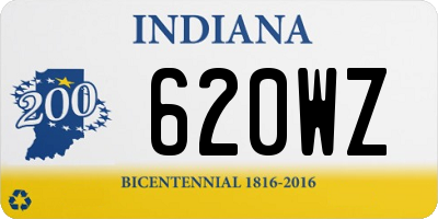 IN license plate 620WZ