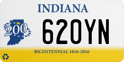 IN license plate 620YN