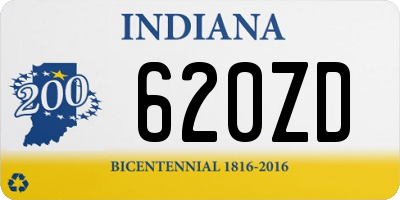 IN license plate 620ZD