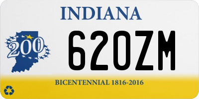 IN license plate 620ZM