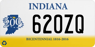 IN license plate 620ZQ