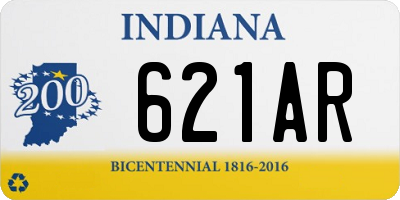 IN license plate 621AR