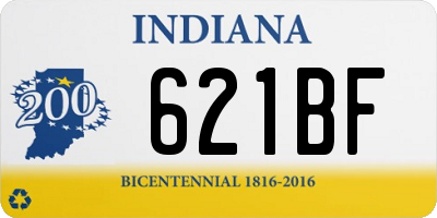 IN license plate 621BF