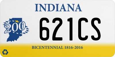 IN license plate 621CS