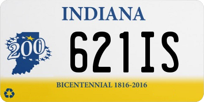 IN license plate 621IS