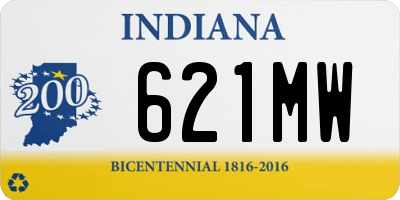 IN license plate 621MW